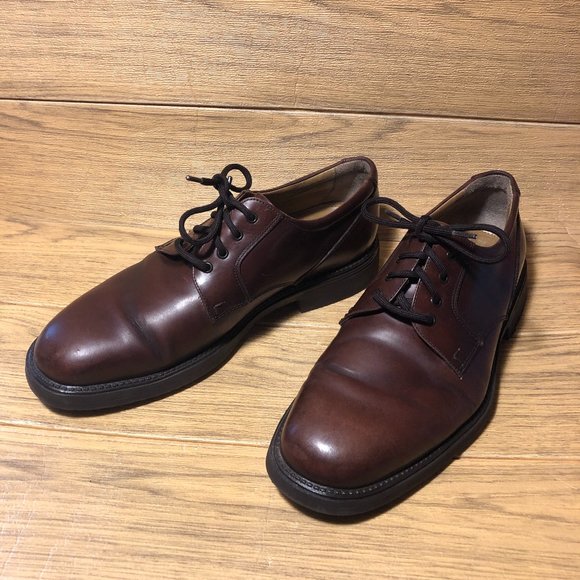 Johnston & Murphy men maroon lace-up leather oxford, 9 main image 7